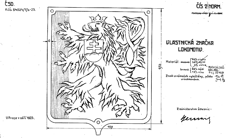 vlastnická značka lokomotiv - 1:1