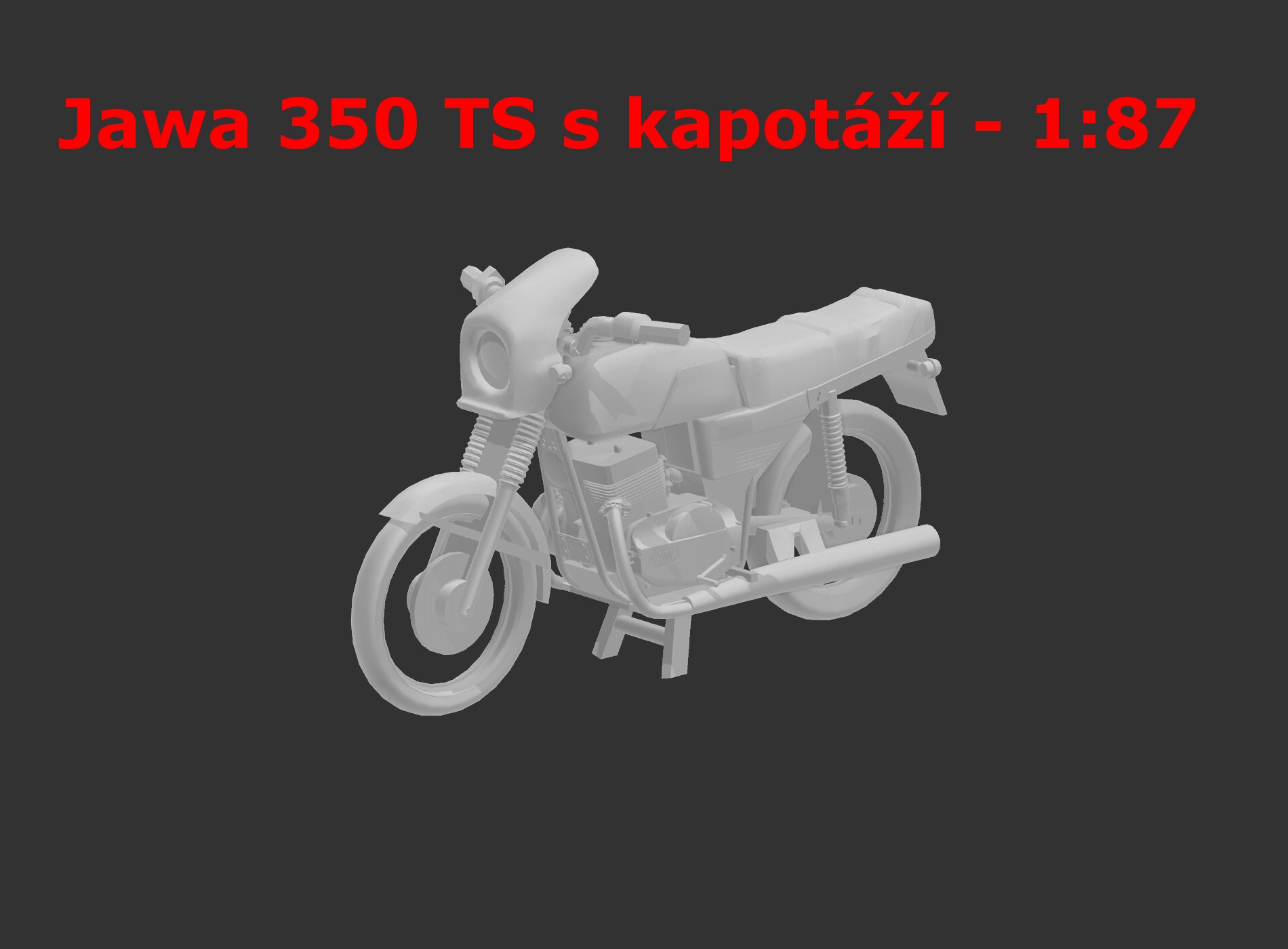 Jawa 350 TS s kapotáží - 1:87    