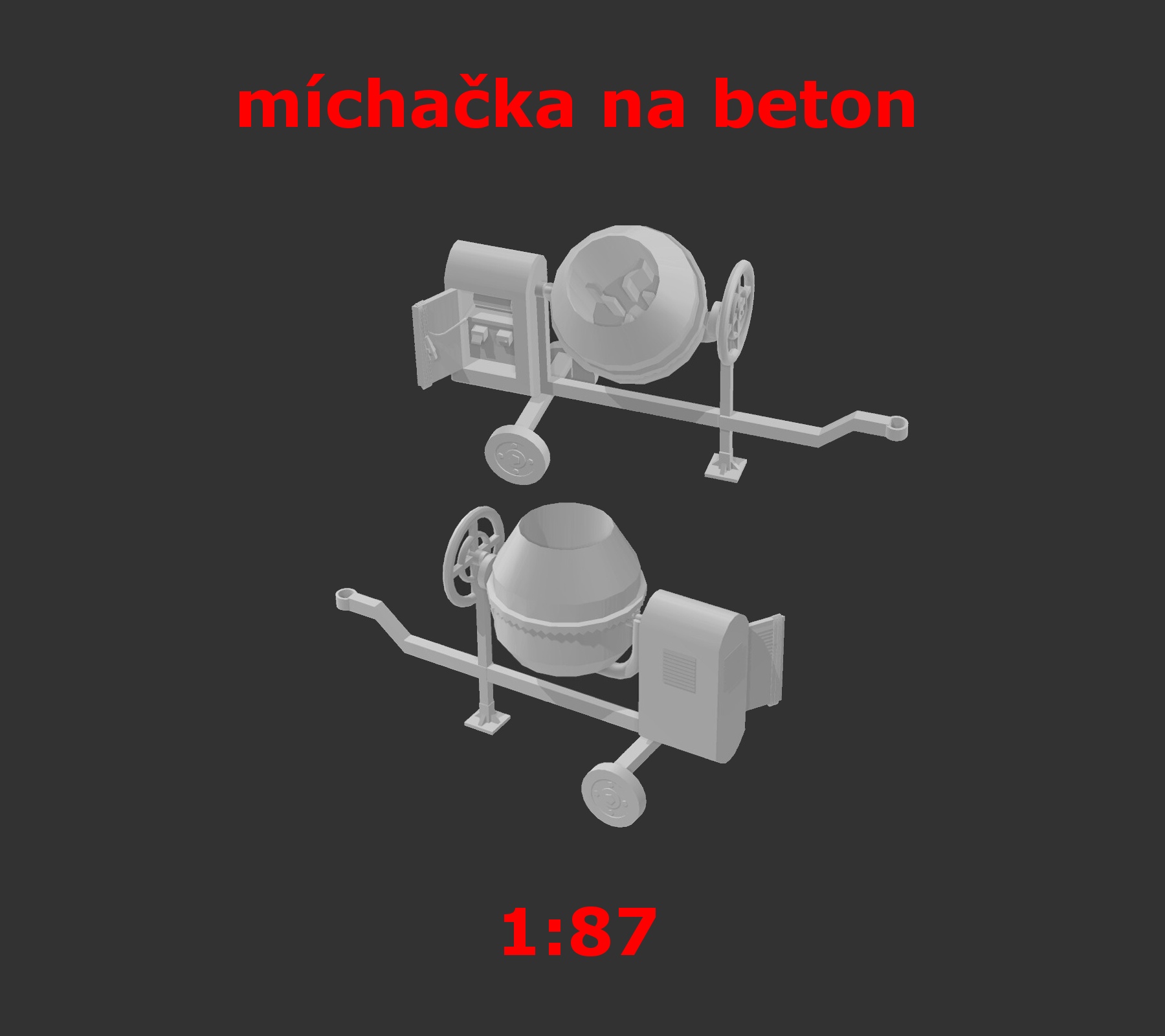 míchačka na beton - 1:87    
