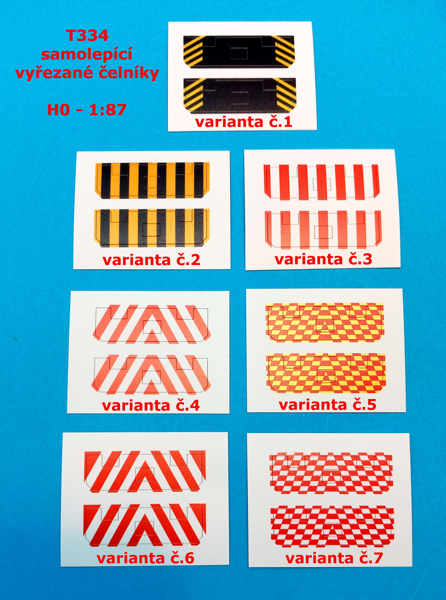 T334 - samolepka čelníky - 1:87