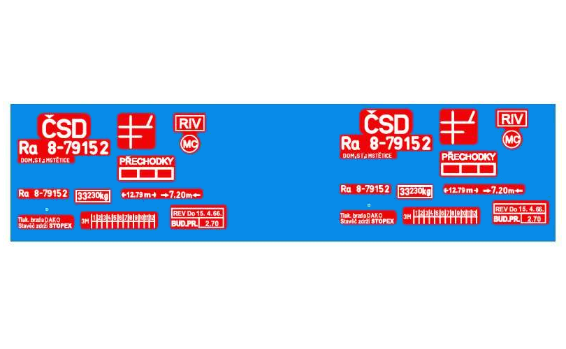 Obtisk ČSD - cisterna Ra 8-79152 - 1:87