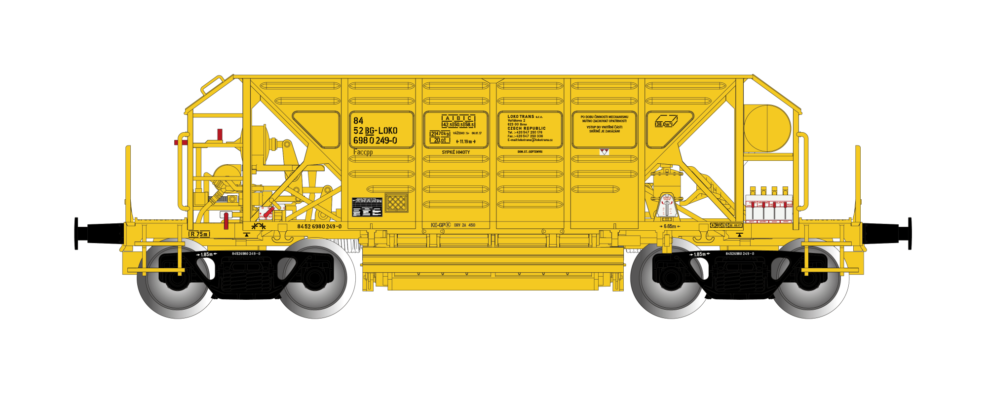 1:87 -  vůz Faccpp ČD - VI. epocha