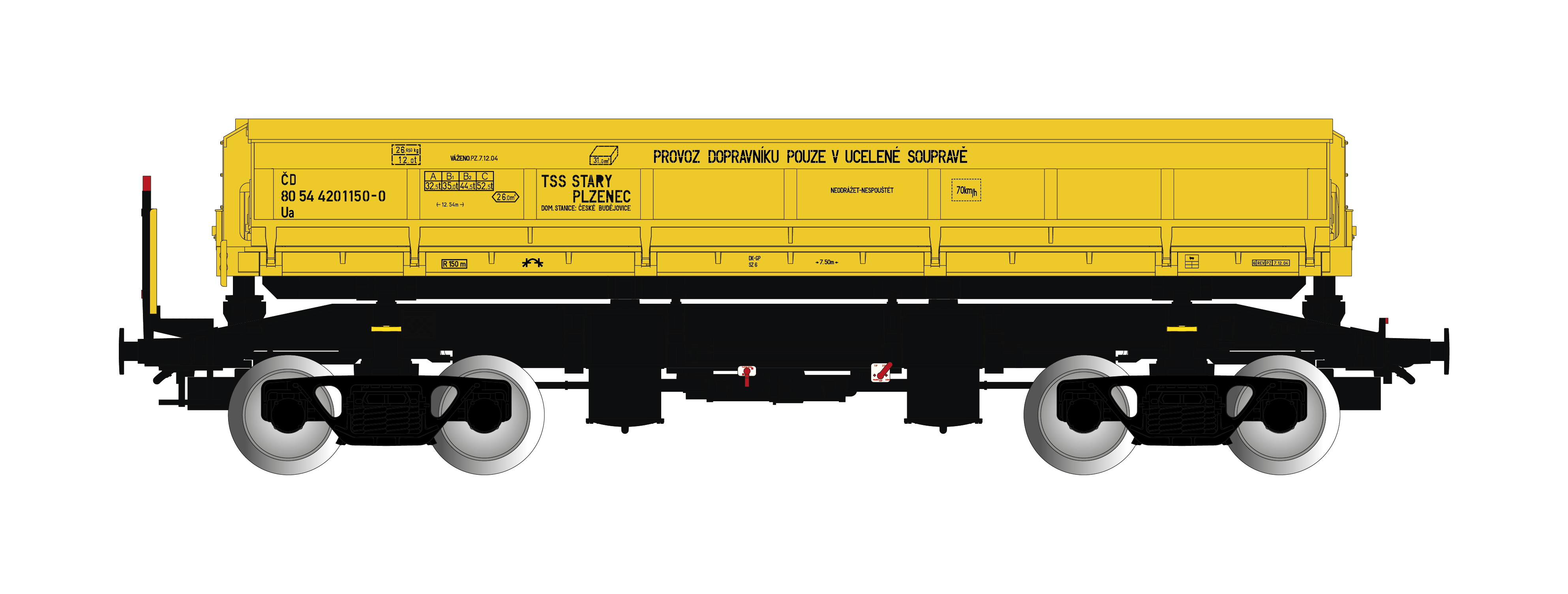 1:87 -  vůz Ua ČD TSS Starý Plzenec