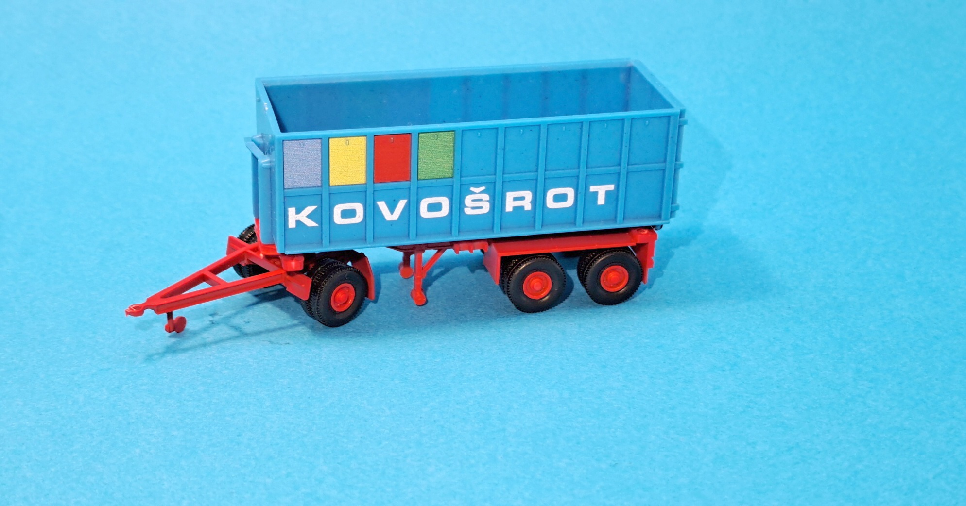 1:87 - přívěs s vysokostěnným kontejnerem - Kovošrot