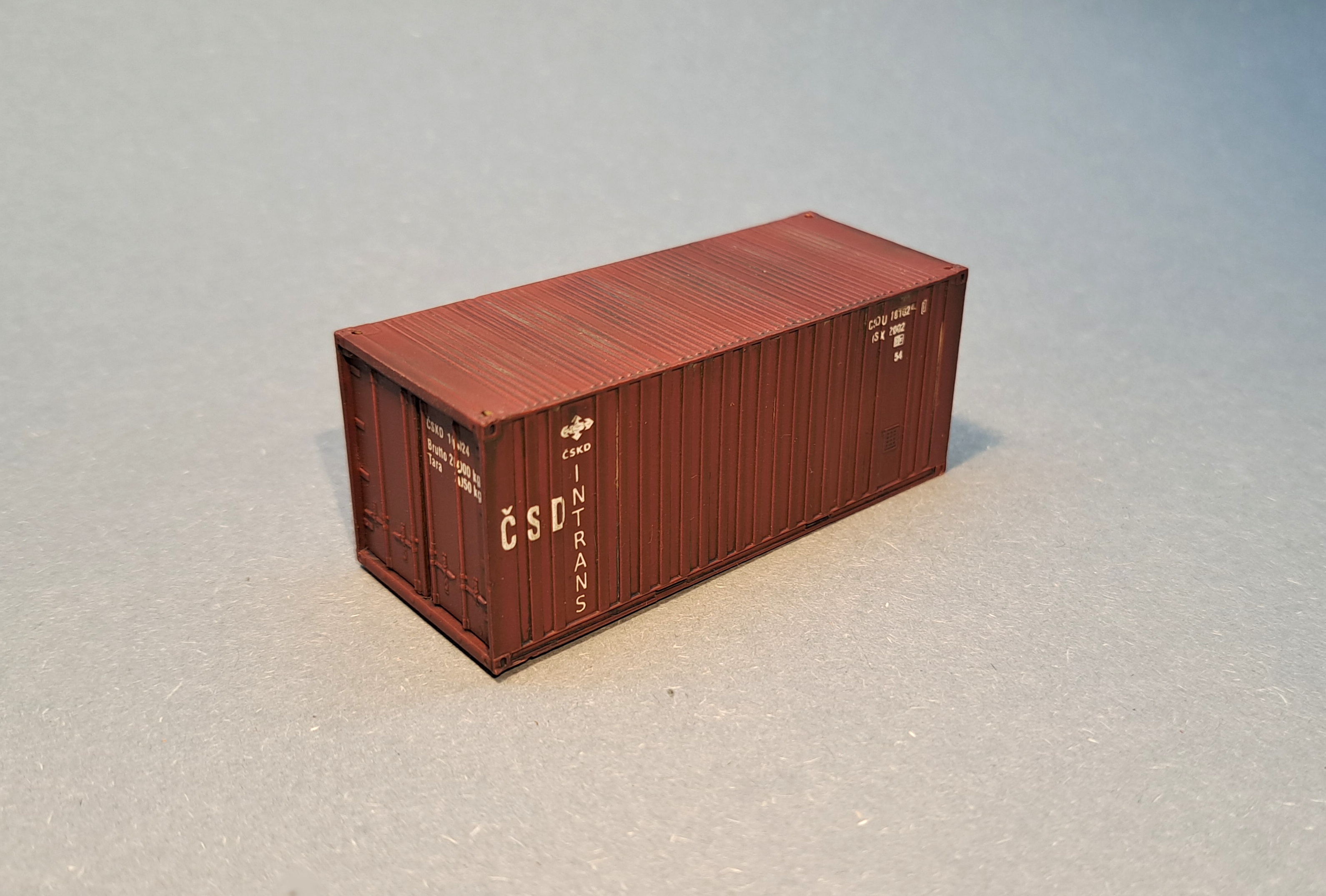 Kontejner 20" ČSD INTRANS - patinovaný - 1:87