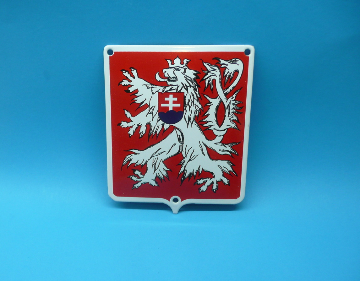 Smaltovaná cedule - vlastnická značka lokomotiv