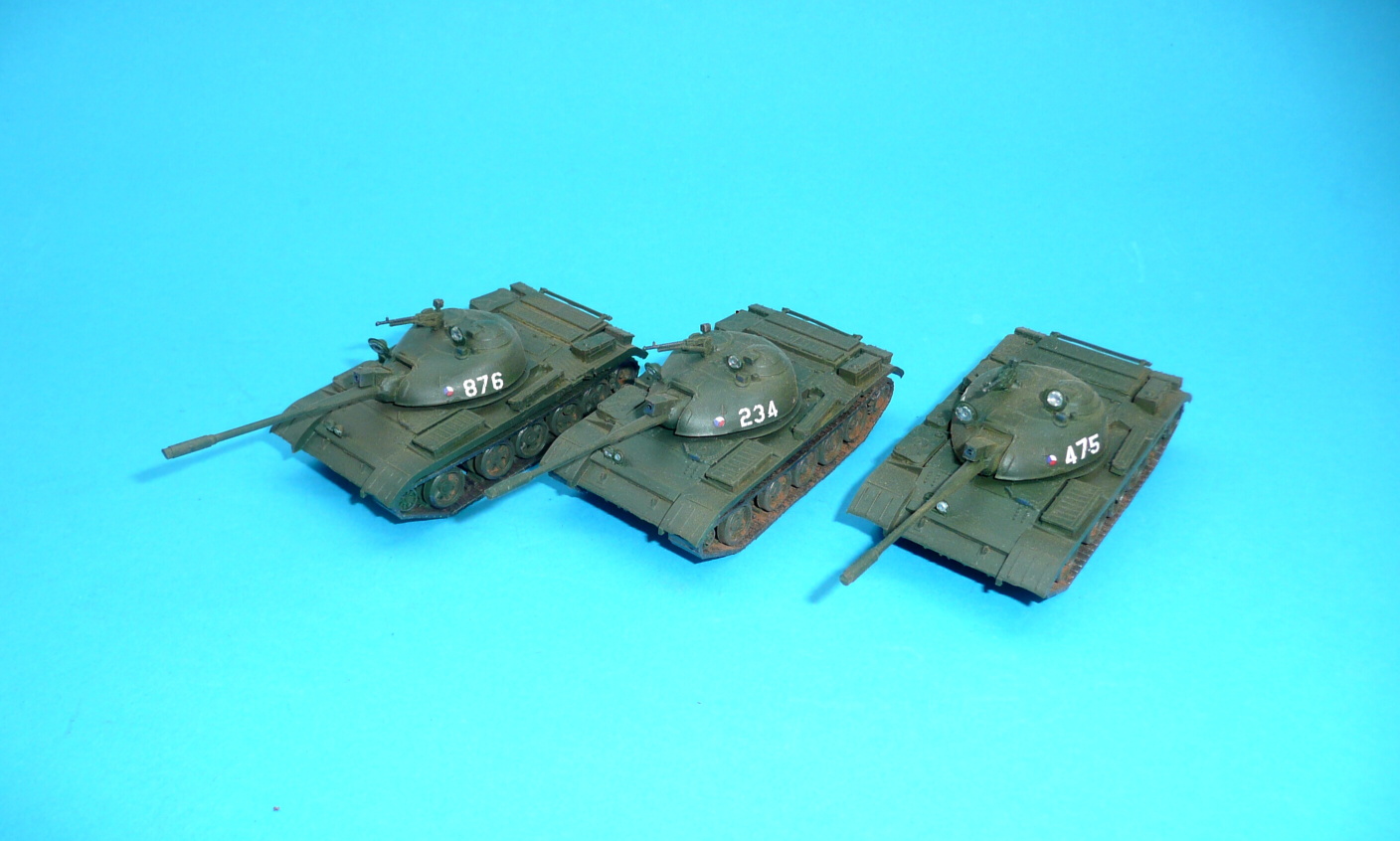 plošinový vůz Salp/Px - ČSD s nákladem T55AM1