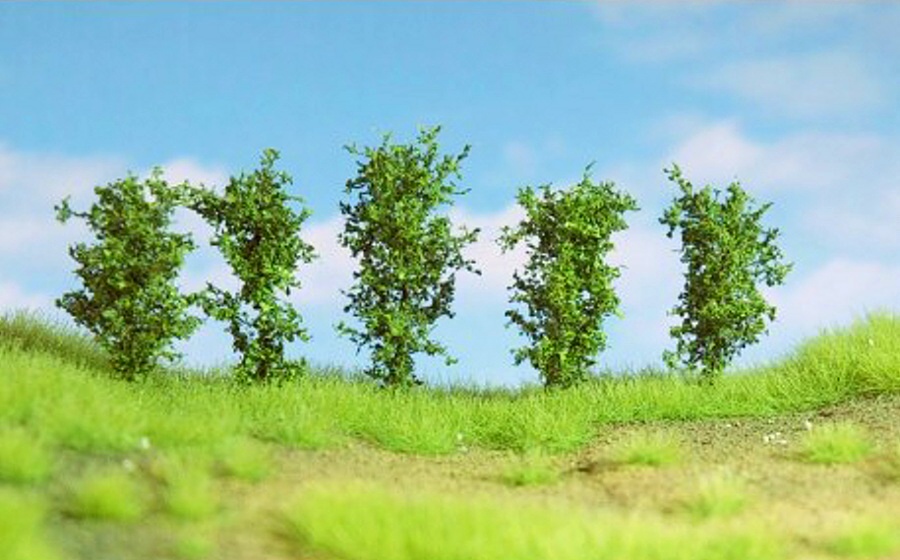 keříky - sada 5 kusů - výška 2,6 cm