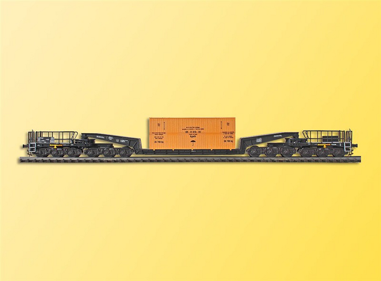 KIBRI - stavebnice 12-ti nápravového hlubinového vozu Uaais 819 DB s nákladem