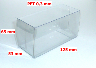Krabička na modely 1:43 - 125x53x65 mm - 50 kusů