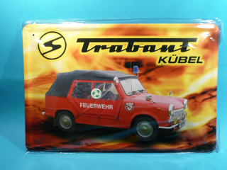 Trabant Kübel hasiči - 20 x 30 cm