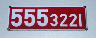 fotoreplika cedule 555.3221 - 46x15 cm