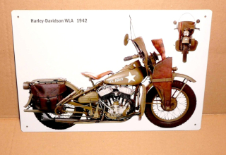 Harley Davidson WLA 1942 20 x 30 cm