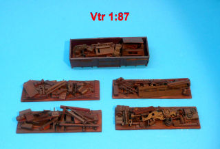náklad šrotu pro vozy Vtr H0 1:87
