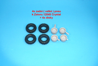 1:43 - náhradní zadní pneu a disky pro Zetor Crystal 12045