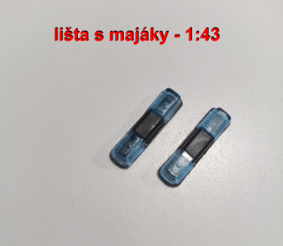 1:43 - majáky - modré 2 kusy - lišta