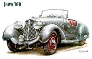 Nostalgie JAWA 700  -    20 x 30 cm 