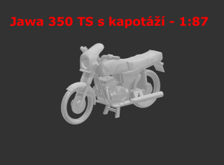 Jawa 350 TS s kapotáží - 1:87