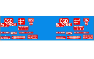 Obtisk ČSD - cisterna Ra 7-78037 - 1:87