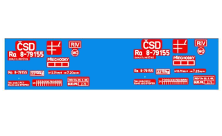 Obtisk ČSD - cisterna Ra 8-79155 - 1:87