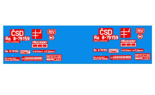 Obtisk ČSD - cisterna Ra 8-79159 - 1:87