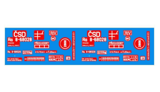 Obtisk ČSD - cisterna Ra 8-68028 - 1:87