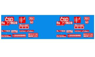 Obtisk ČSD - cisterna Ra 7-78038 - 1:87