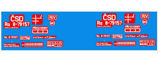 Obtisk ČSD - cisterna Ra 8-79157 - 1:87