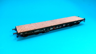 plošinový vůz Rmmp/Pao ČSD s klanicemi