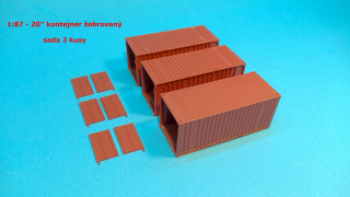 1:87 - container 20" - sada 3 kusy