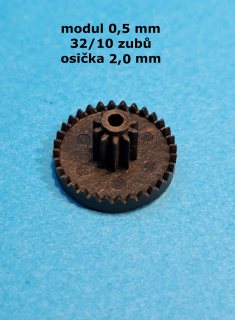 ozubené kolo modul 0,5 - 32/10 zubů