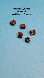 ozubené kolo modul 0,5 - 8 zubů