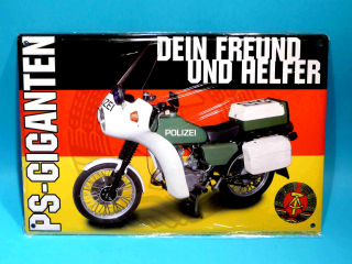 moto Polizei DDR 20 x 30 cm