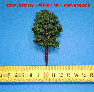 Strom listnatý - výška cca 7 cm - tmavá zelená