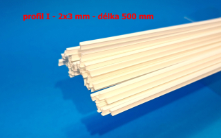 profil I - 2x3 mm - délka 500 mm