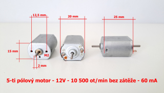 5-pole motor FP-1520 - 12V 