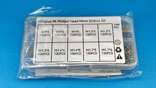 Sada vrutů - 1300 kusů - bílý zinek