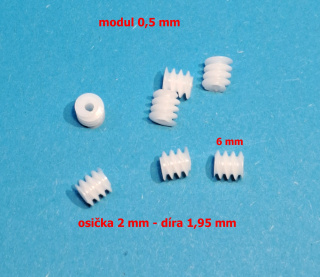 šnek - modul 0.5M - materiál POM