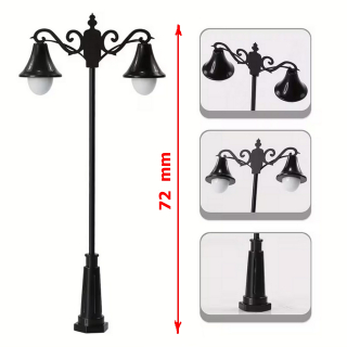 pouliční lampa - 72mm - dvojitá
