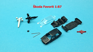 1:87 - Škoda Favorit - stavebnice - černá