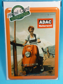 ADAC plech. pohlednice 10 x14 cm