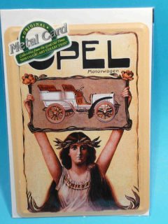 OPEL plech. pohlednice 10 x14 cm