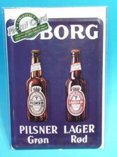 TUBORG plech. pohlednice 10 x14 cm