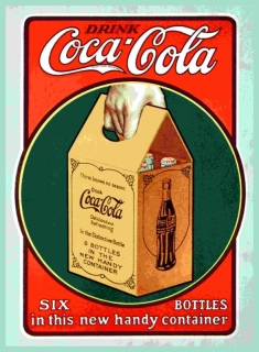 Coca Cola - Six Bottles 40 x 30 cm