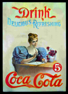 Coca Cola - Dáma v modrém 40 x 30 cm