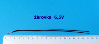 * žárovka čirá 6,5V s připájenými vodiči